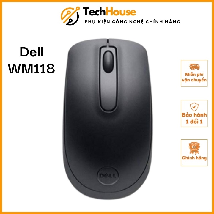 Chuột máy tính Không Dây DELL WM118 - Hàng Chính Hãng Hàng Chính Hãng