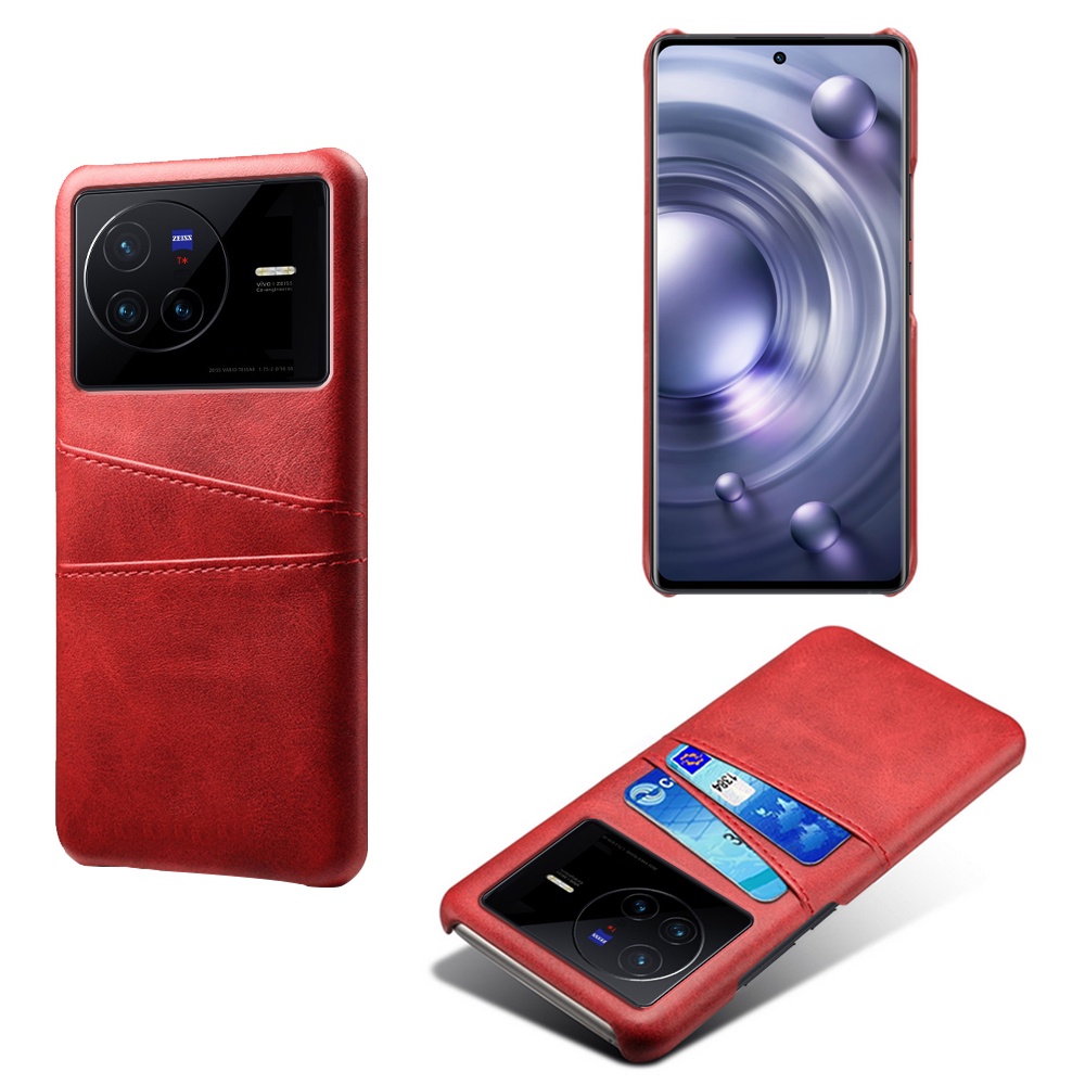 Ốp Điện Thoại Da PU Chống Sốc Kèm Ngăn Đựng Thẻ Cho Vivo X80 Pro X Note X70 Pro Plus X50E