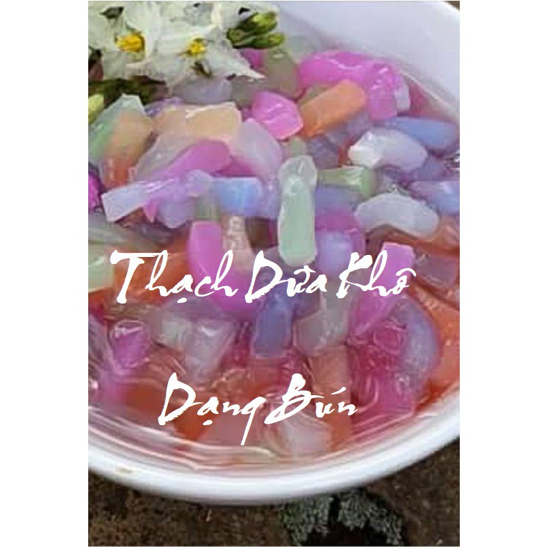 Bán sỉ 1Kg Thạch dừa sợi bún  ngắn ép thô  tặng kèm hương thơm