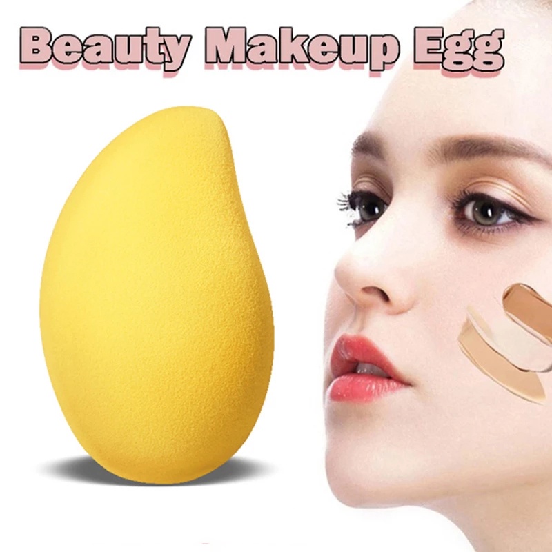 Mút Trang Điểm Hình Quả Trứng/ Quả Xoài Mềm Mại Có Thể Sử Dụng Ướt Và Khô Tiện Dụng Cho Nữ