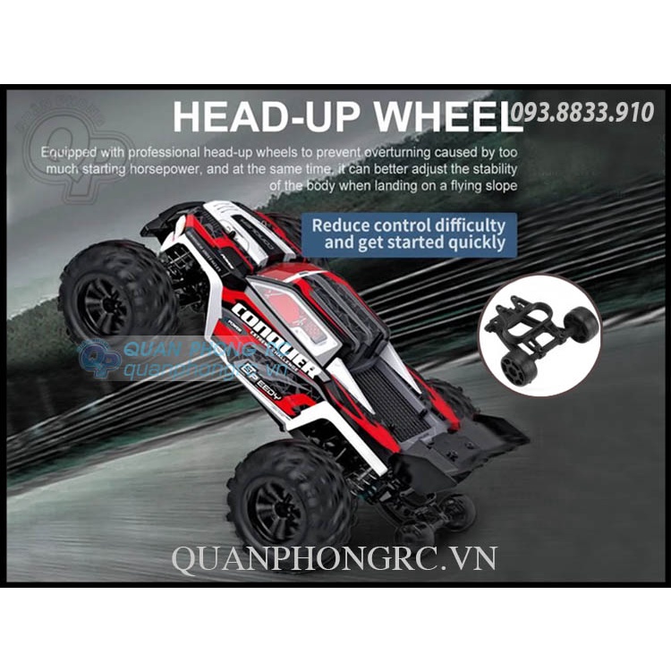 Xe Điều Khiển SCY 16102 CONQUER 1/16 2.4G 4WD High Speed RC Truck Car With Head-up Wheels