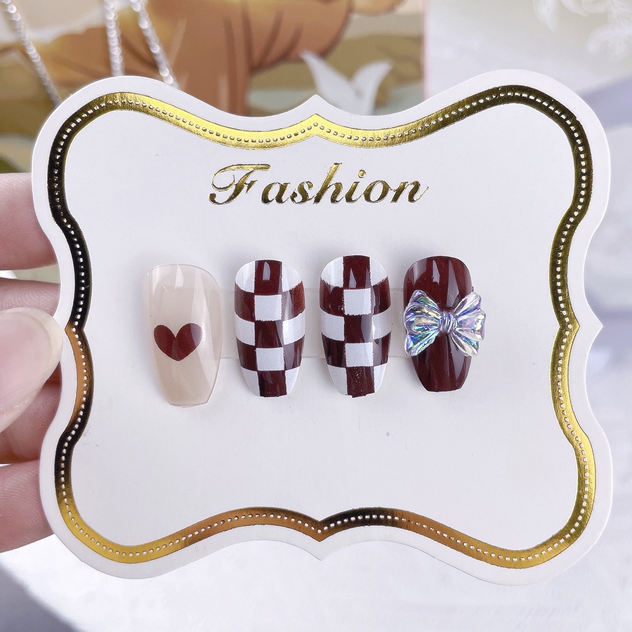 Set 24 Móng Tay Giả Mờ Thời Trang