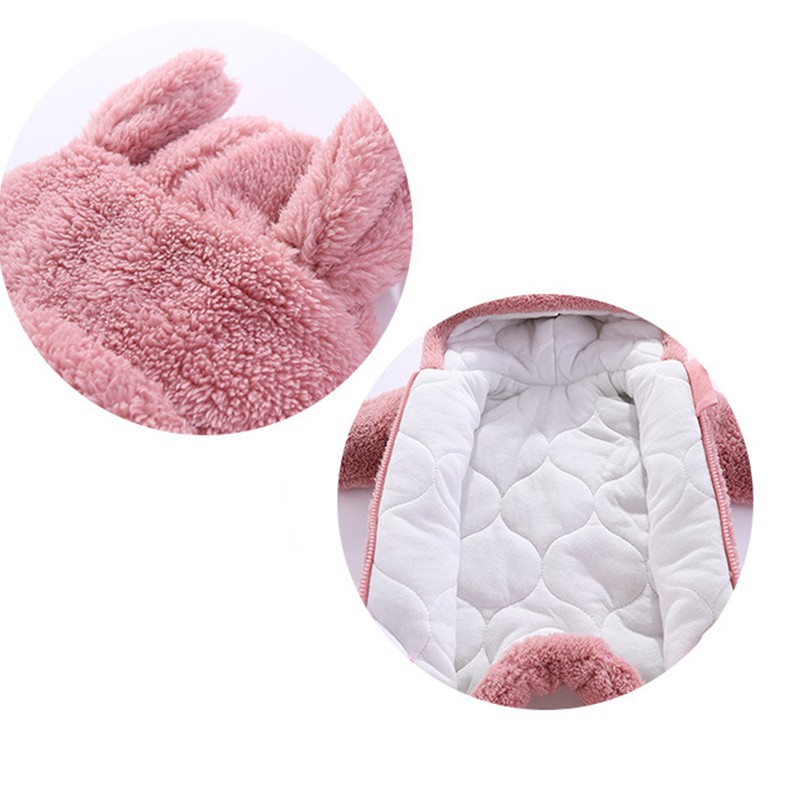 Body lông ủ ấm 3 lớp khóa kéo cho bé 0-12 tháng Hàng cao cấp xuất khẩu Châu Âu SLNB05