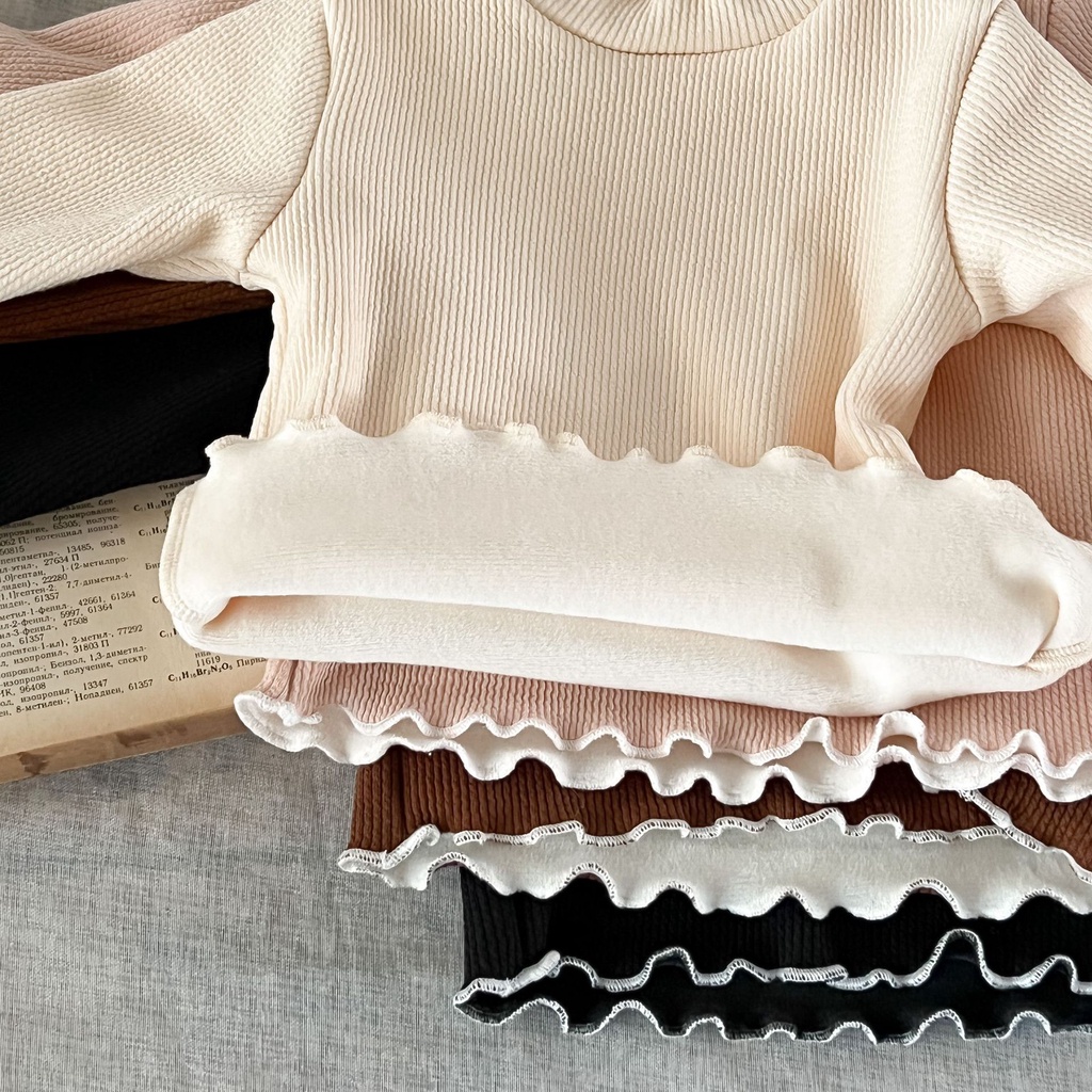 Áo Thun Dài Tay Cổ Cao Thời Trang Mùa Đông Cho Bé 0-2 Tuổi 1JQA