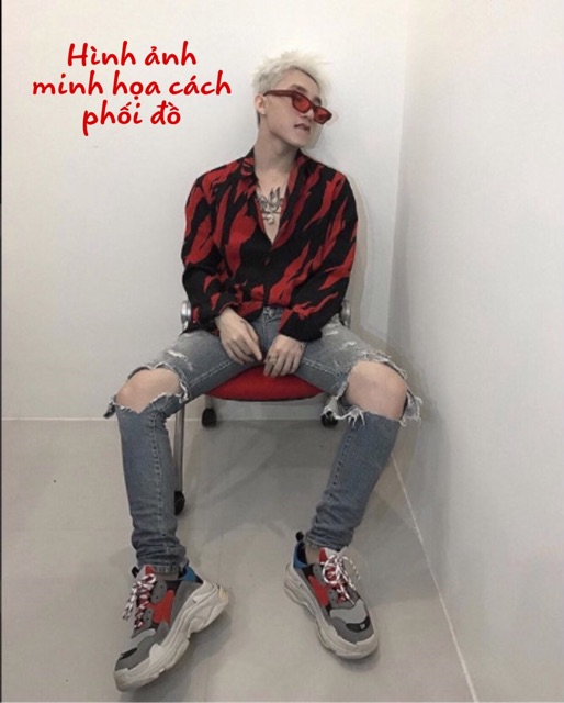 [FULL BOX &amp; Tặng TẤT] GIÀY THỂ THAO NAM NỮ SNEAKER ULZZANG TRIPS ĐỎ, Size 36-43. .