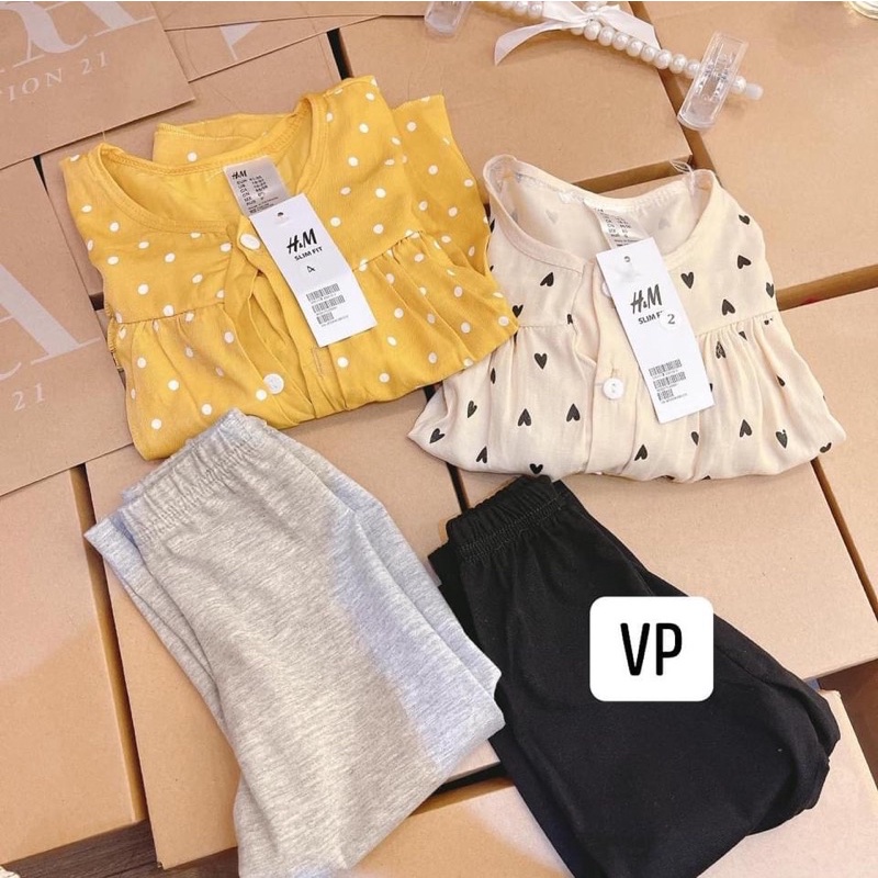 Combo 2 Bộ chấm bi HM xuất - bé gái - Ảnh chụp thật 100%