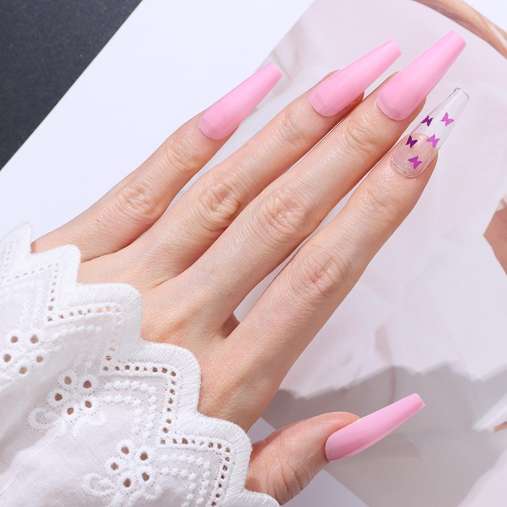 Hộp 24 Móng Tay Giả Che Phủ Toàn Diện Chuyên Dụng Cho Múa Ba Lê