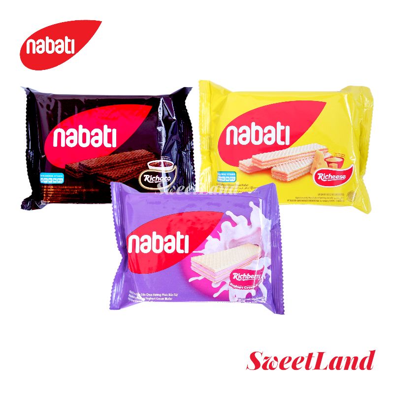 Bánh xốp Nabati phô mai/socola/chanh gói 52g