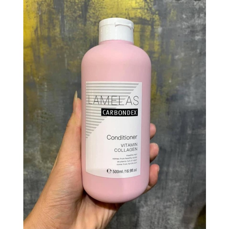 Cặp Gội Xả Phục Hồi Tóc, Siêu Lưu Hương LAMELAS CARBONDEX 500ml