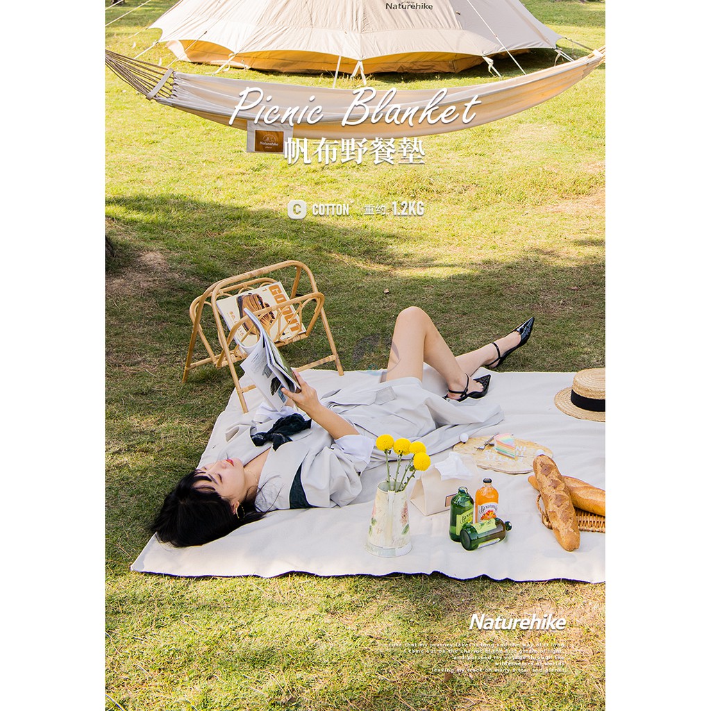 Thảm dã ngoại gấp gọn Glamping Naturehike 100% cotton_NH20FCD10
