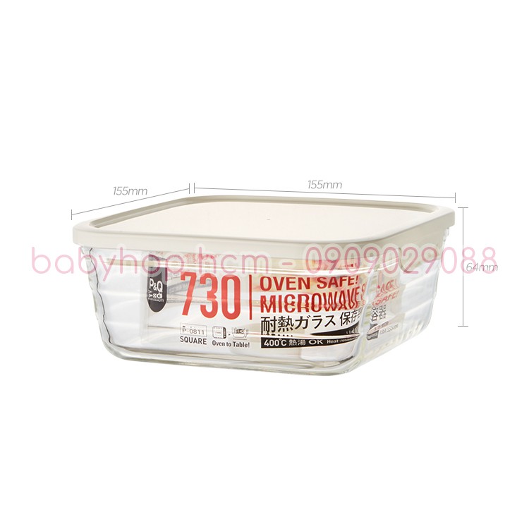 Hộp thủy tinh chịu nhiệt Lock&amp;Lock Easy Seal Container P-0810 [370ML] P-0815 [480ML] P-0811 [730ML] Hàng P&amp;Q