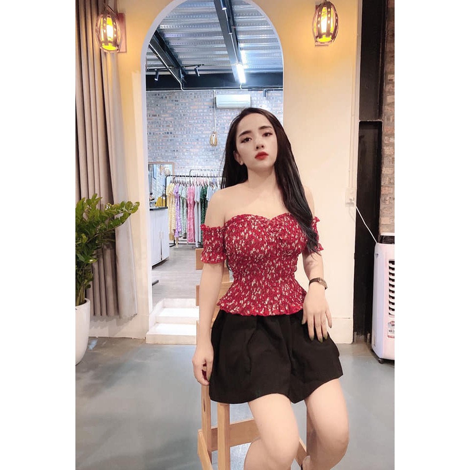 ÁO TRỄ VAI CROPTOP HOA NHÍ 0336 | BigBuy360 - bigbuy360.vn
