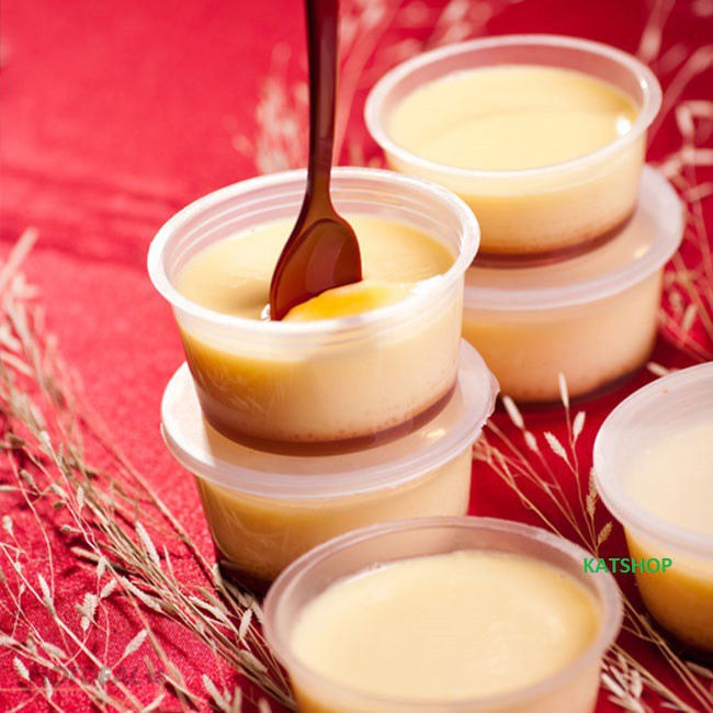 Bộ 2 Hũ làm bánh flan , thạch rau câu , caramen