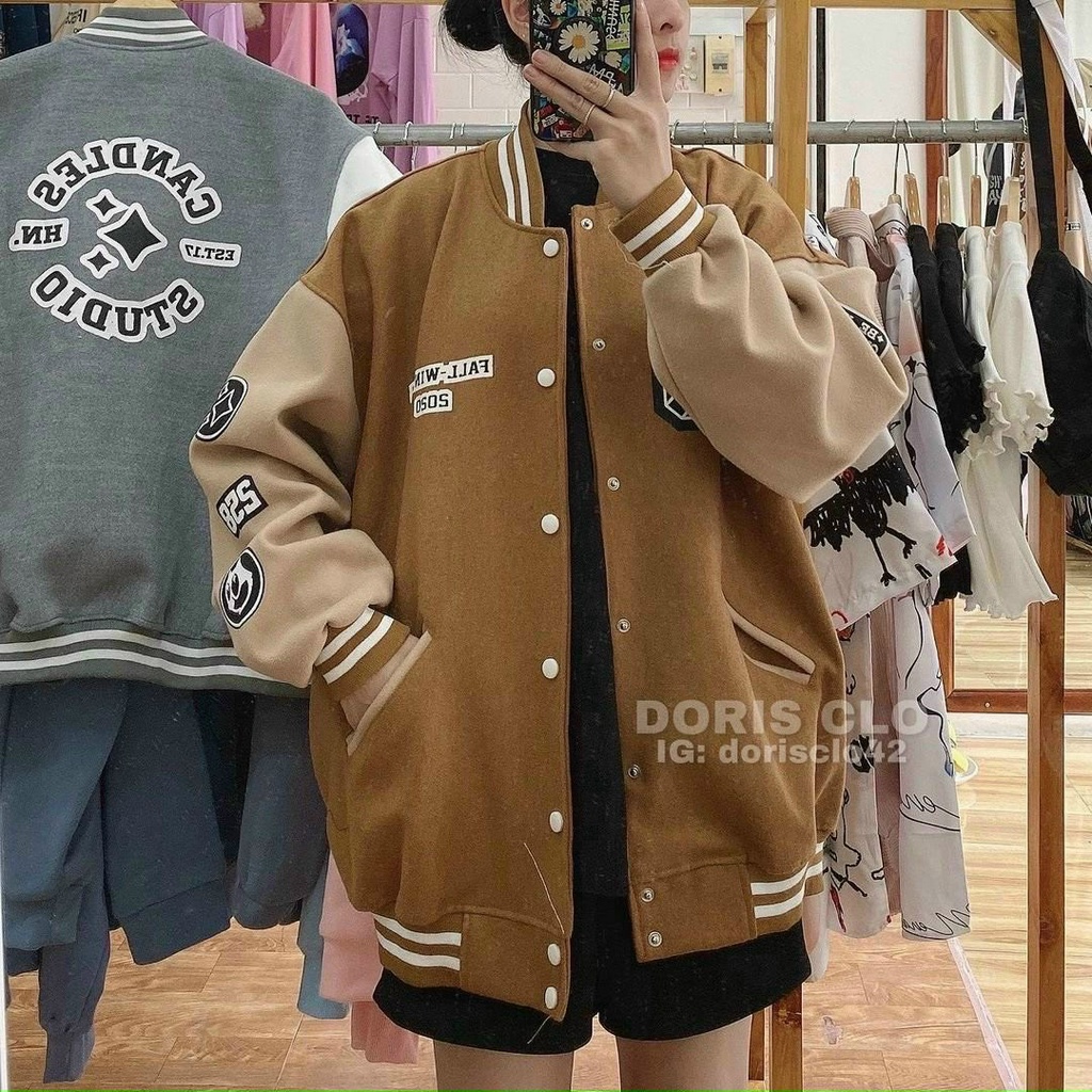 ÁO KHOÁC NỈ BOMBER NÚT BẤM CS CỰC HOT CHO GIỚI TRẺ