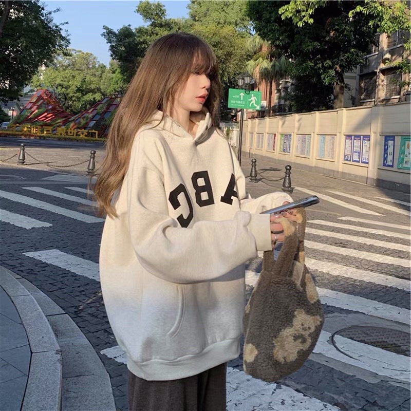 Áo nỉ hoodie ABC nam nữ unisex  Sweater nỉ bông form rộng ulzzang tay phồng phong cách Hàn Quốc Freeship  Sale