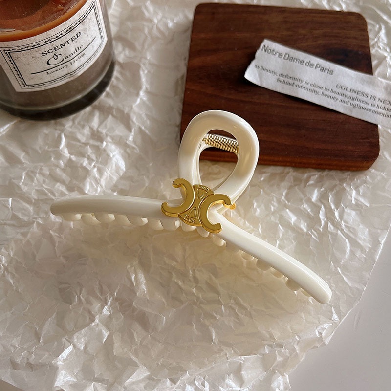 Kẹp Tóc Hình Cá Mập Màu Đen Phong Cách Retro 2022 Cho Nữ