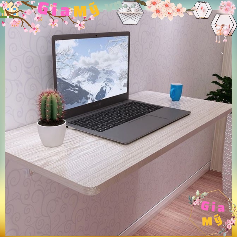 Bàn treo tường gắn tường gấp gọn gỗ thông minh Gia Mỹ xếp mini gắn tường làm việc bàn học laptop giá rẻ Làm vườn