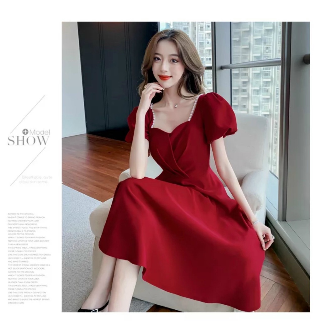 Đầm váy nữ xòe dự tiệc xinh xắn, tôn da với 3 màu chủ đạo siêu hot dành cho các nàng đi chơi, dự tiệc