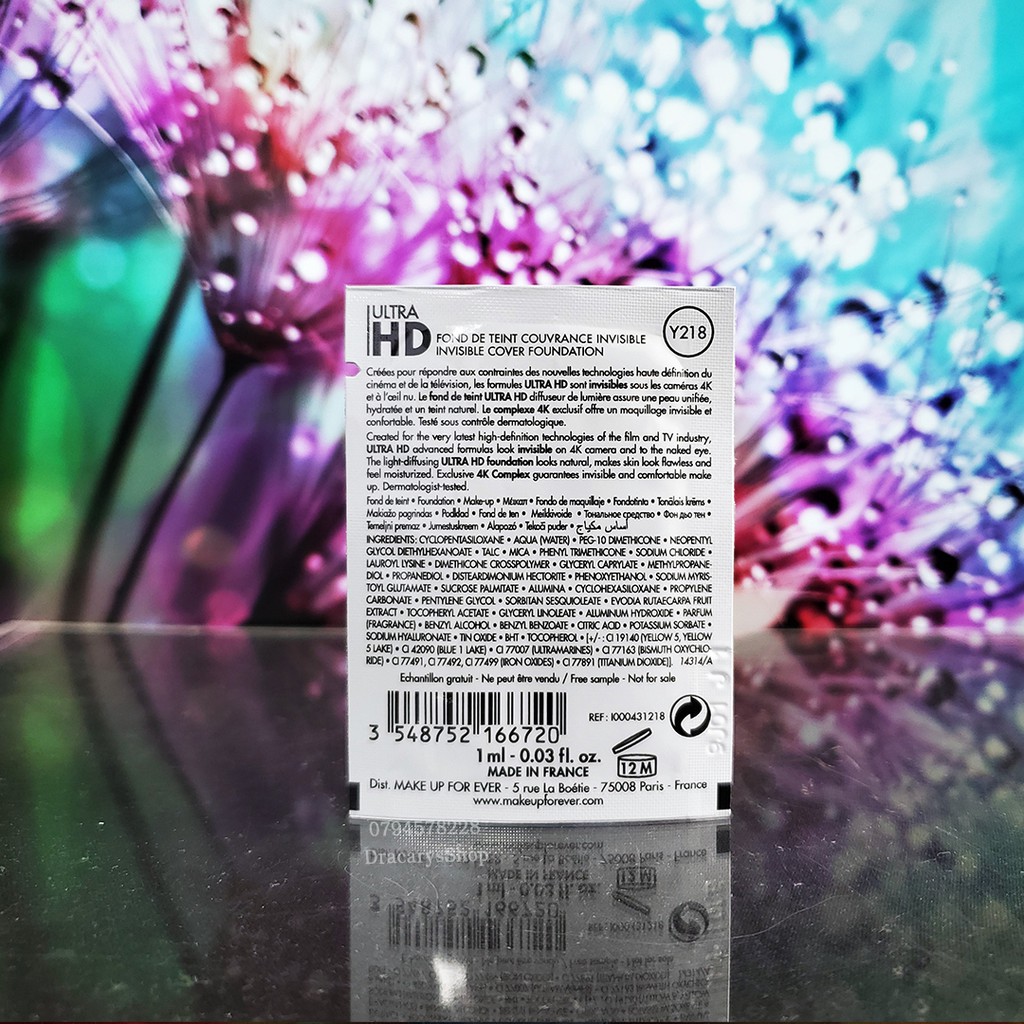 Kem Nền Make Up For Ever Ultra HD Foundation Y218 Sample | BigBuy360 - bigbuy360.vn