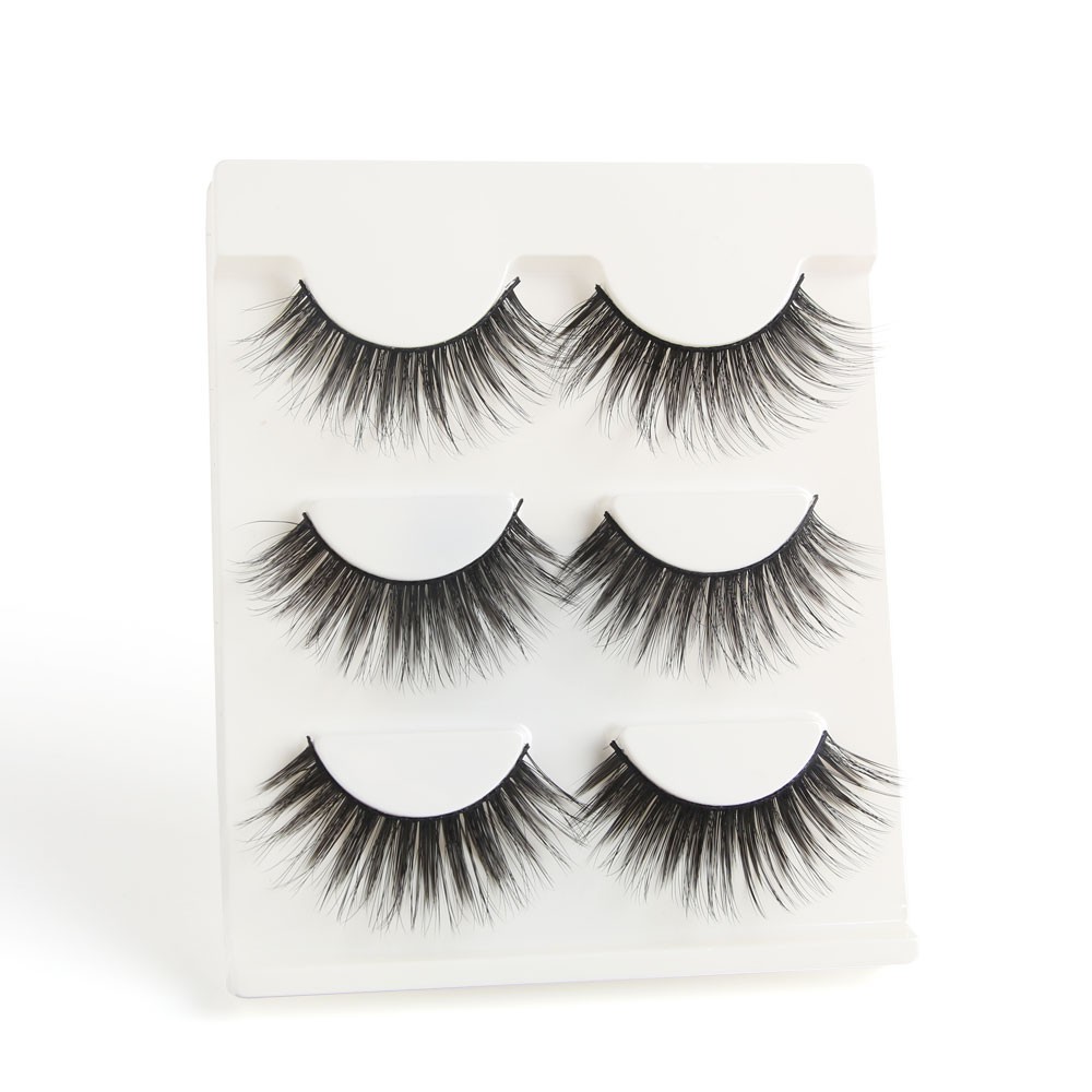 Lông mi giả MAGEFY 3D dài hơn tự nhiên 3 cặp lông mi