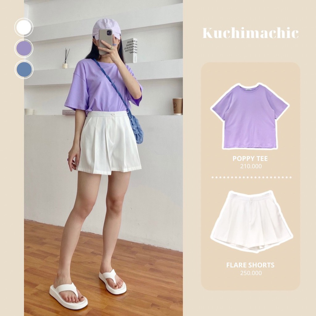 Quần short vải, chất liệu tuyết mưa,mềm mịn không nhăn Kuchimade KUQS1