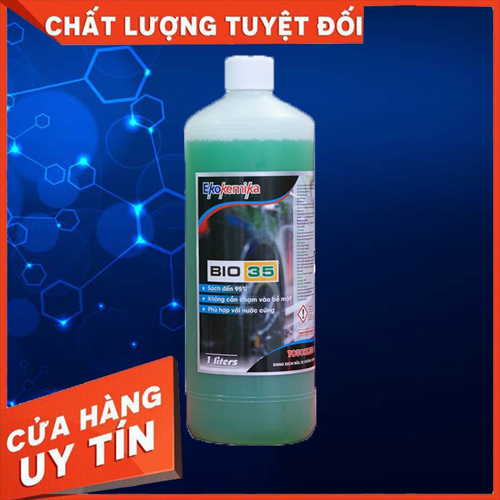Dung dịch rửa xe ô tô không chạm BIO 35 1 Lít làm bóng bảo vệ xe và rửa khoang động cơ