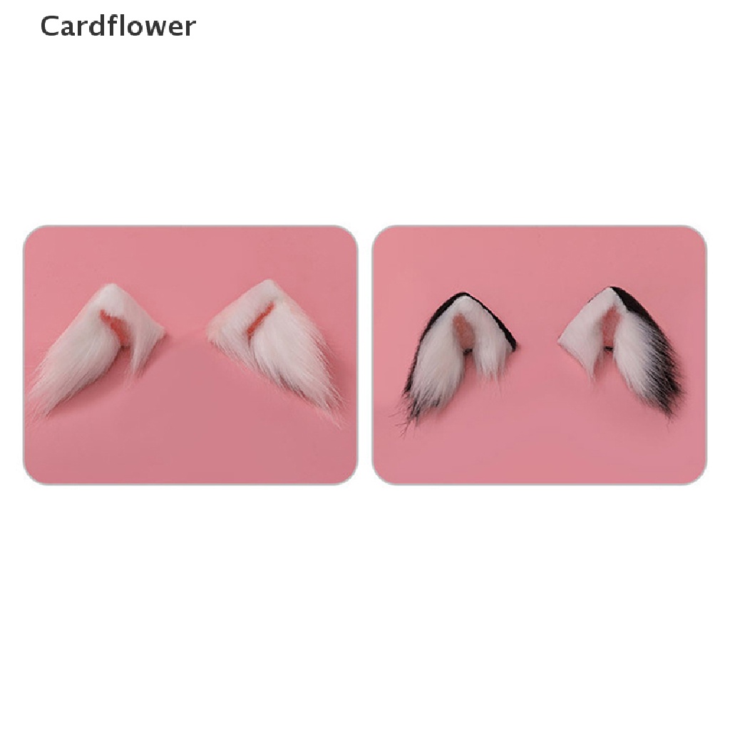 &lt; Cardflower &gt; Kẹp Tóc Tai Cáo Lông Xù Phụ Kiện Hóa Trang Lolita