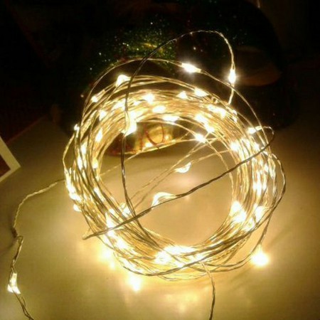 Sài Pin AA - Dây Đèn Fairy Light Đom Đóm Gần 3 Mét