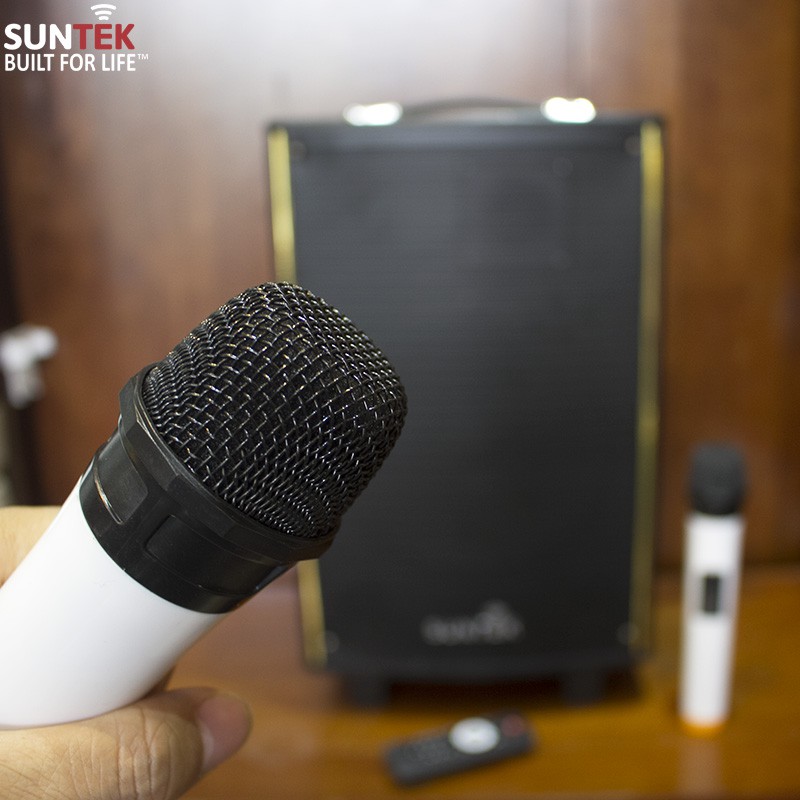 Loa Kéo Karaoke Bluetooth SUNTEK K2 - Tặng 2 Micro không dây - Bảo hành Chính hãng 1 năm