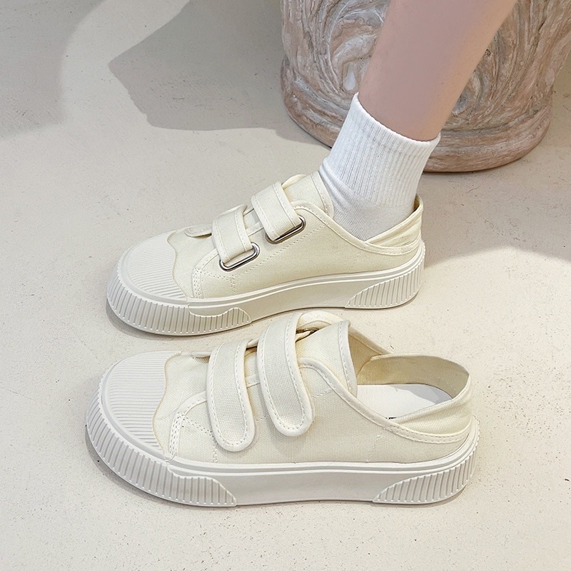Giày canvas đế dày quai dán phong cách hàn quốc hàng quảng châu ulzzang loại 1 .