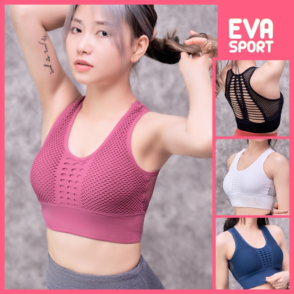 Áo Bra, Áo Ngực Dệt Kim tập Gym , Yoga, Aerobic Zumba Thể Thao, Có Mút, Tôn Vòng Ngực, Co Giãn Tốt, Ôm Body Evasport