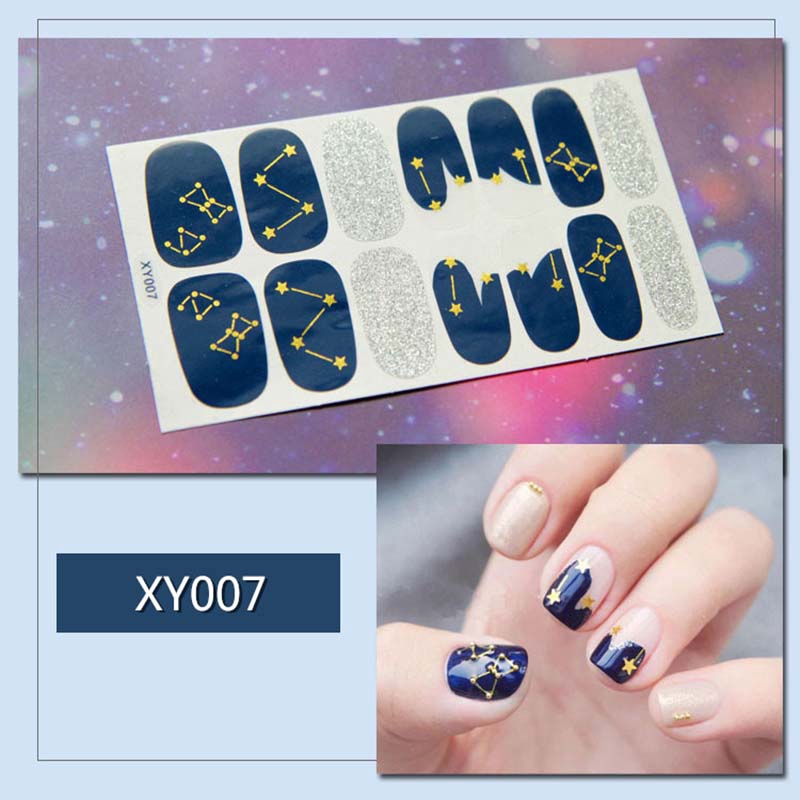 Bộ 14 miếng dán móng tay XY001-XY020 kiểu dáng xinh xắn