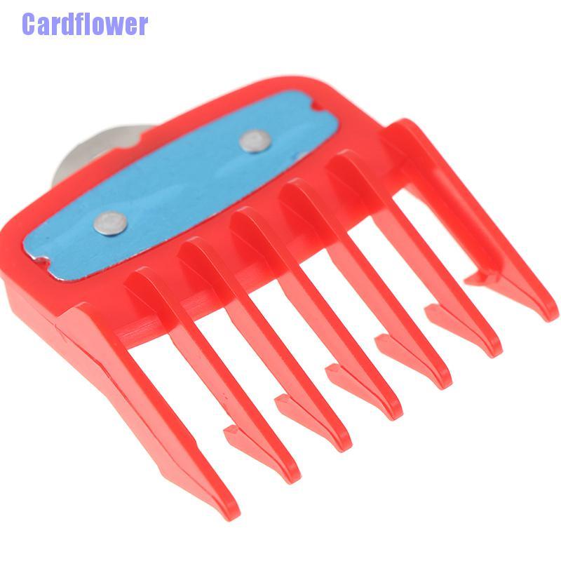 Cardflower  1.5+4.5mm Size Guide comb Red Attachment Comb Set with a Metal Holder Clipper