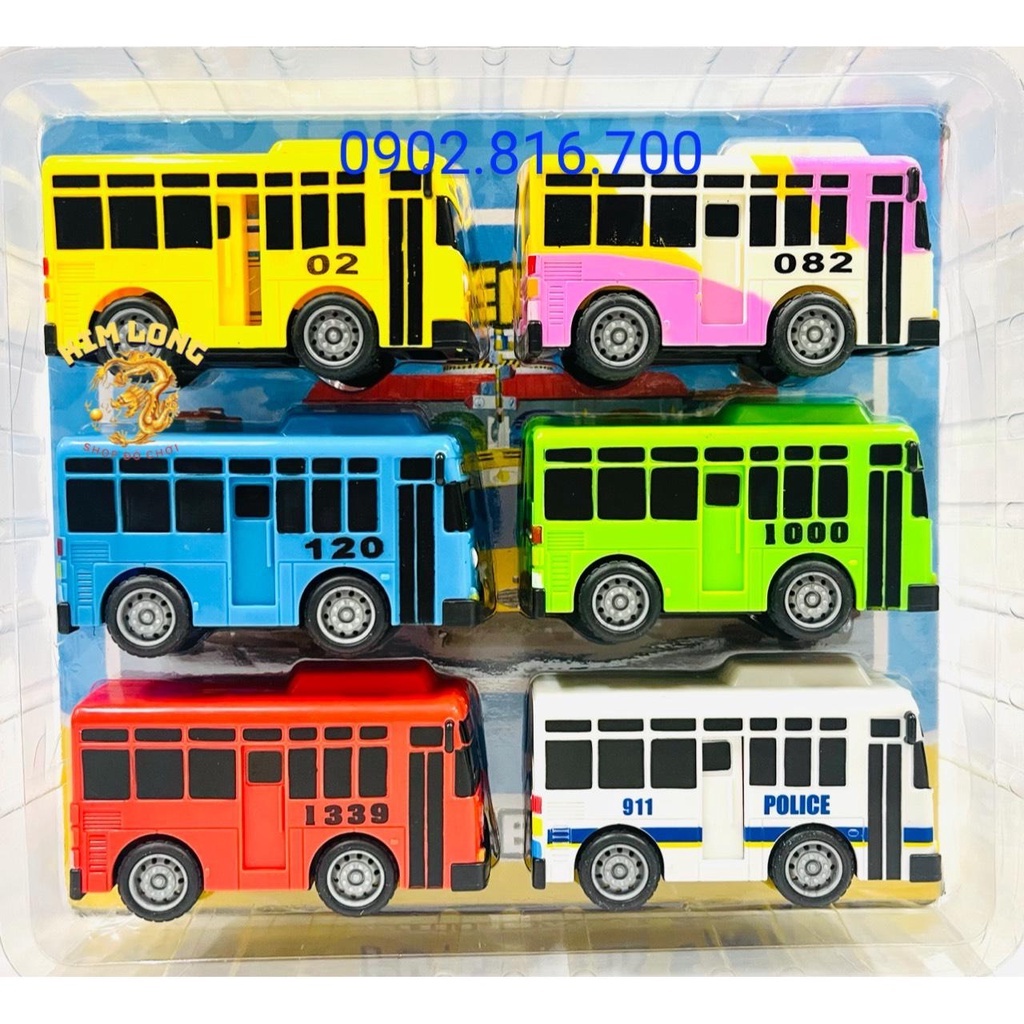[Có sẵn] [Ảnh thật] Bộ đồ chơi xe buýt TAYO bé nhỏ - xe buýt Tayo , Lani, Gani trong phim TAYO - Xe buýt bé nhỏ