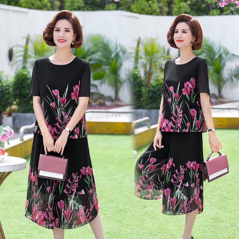 Bộ Đồ Thể Thao Hai Món Thời Trang Mùa Hè Hàng Mới Dành Cho Phụ Nữ Trung Niên 2022