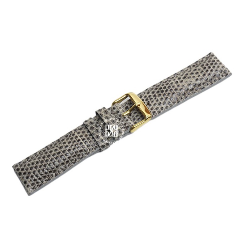 [Đủ size] Dây đồng hồ thủ công da kỳ đà Thái Lan | Màu ghi xám - KYD66.5