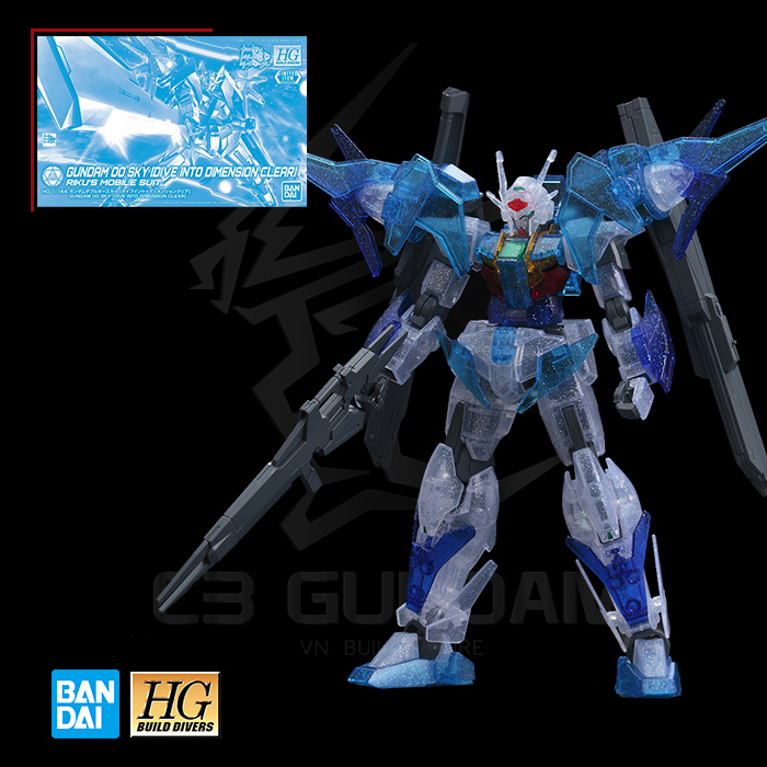 [Chính hãng] MÔ HÌNH GUNDAM BANDAI HG 1/144 GUNDAM 00 SKY (DIVE INTO DIMENSION CLEAR) HGBD GUNDAM BUILD DIVER