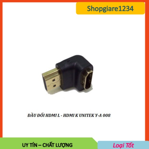 Đầu đổi HDMI kim ra HDMI lỗ Unitek YA 008 - Chính hãng 100%