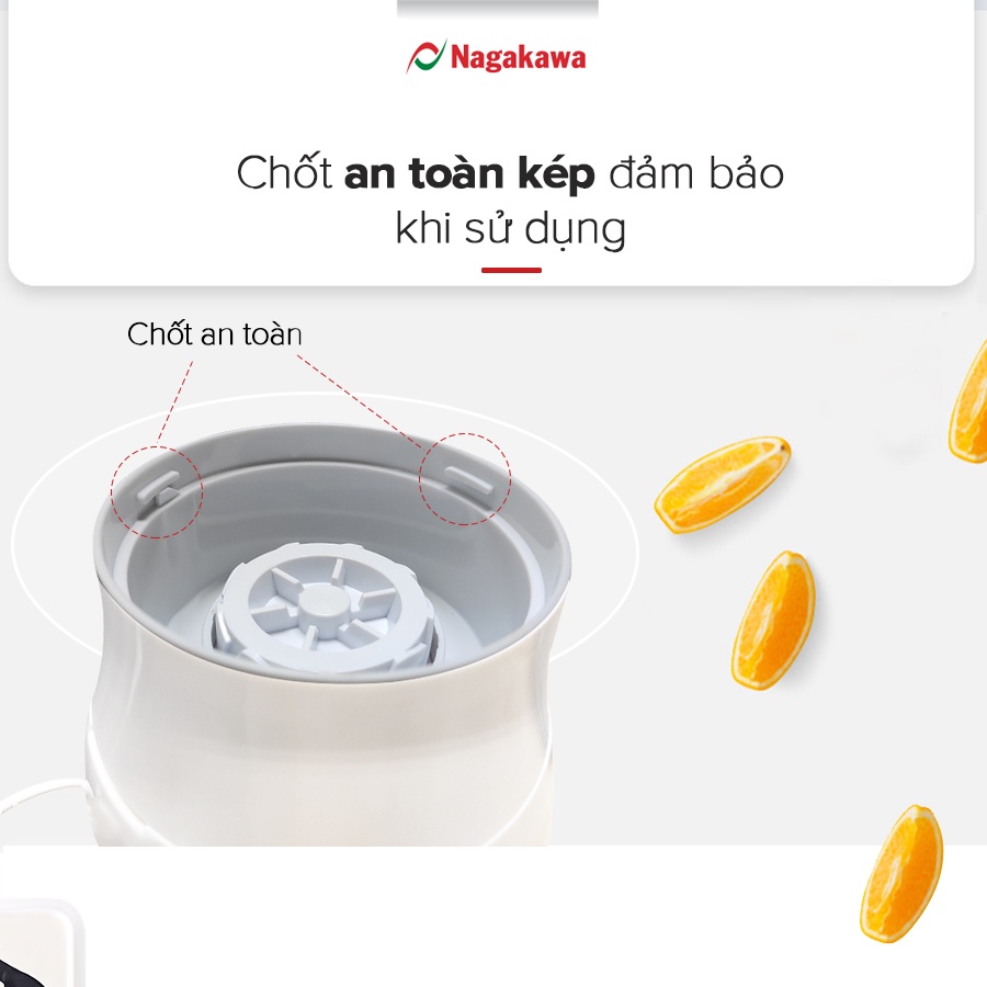 Máy Xay Sinh Tố Nagakawa NAG0809 (400W - 1.25 Lít) - Hàng Chính Hãng