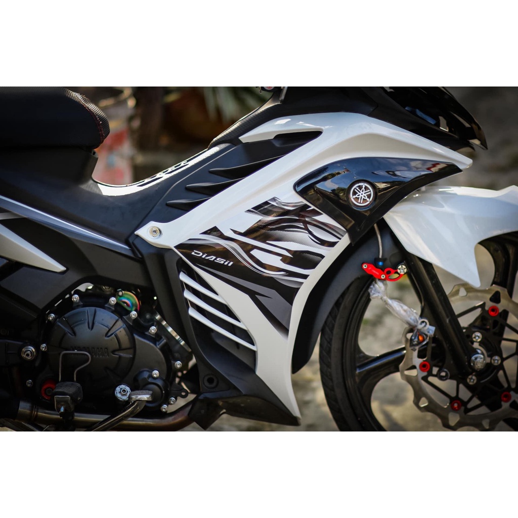 [FreeShip] Tem Decal Rời mẫu LC 2022 đen cho Exciter 135 trắng - tem chuẩn form xe dễ dán - không bay màu