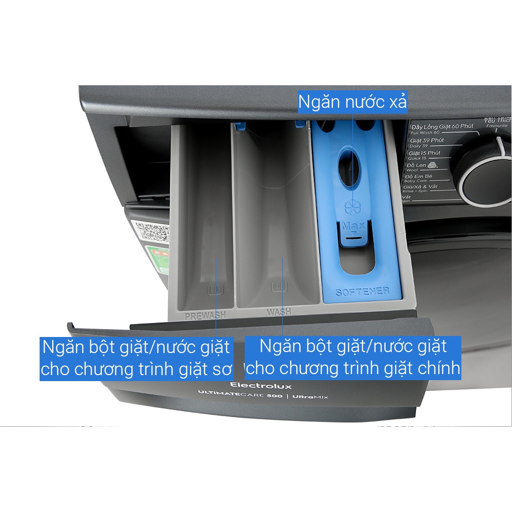 EWF9024P5SB  - Máy giặt cửa trước Electrolux 9.0kg UltimateCare500 EWF9024P5SB - Giao hàng miễn phí HCM