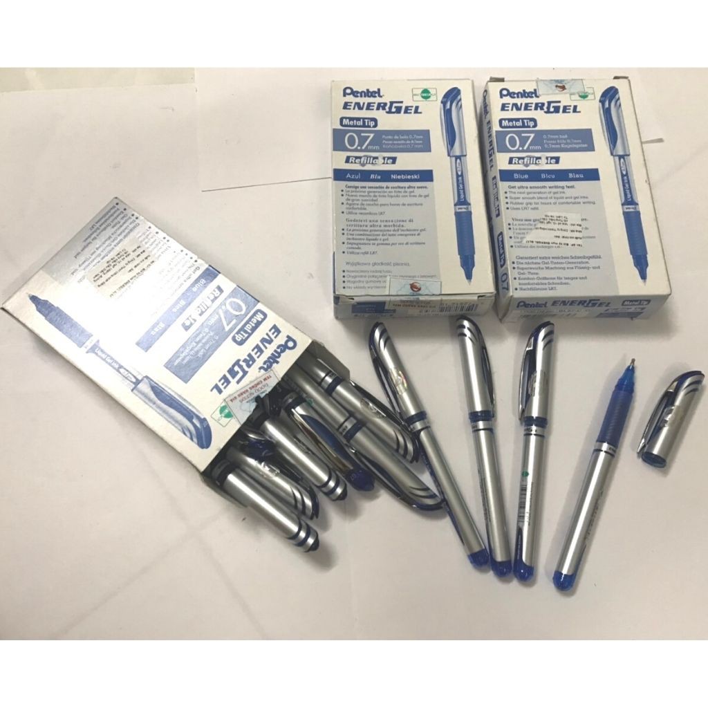 3 bút ký Pentel BL-57/bút ký cao cấp BL57, ngòi 0,7mm, mực xanh, chính hãng, giá rẻ