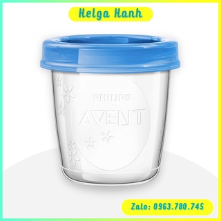 Set cốc trữ sữa và cổ nối avent