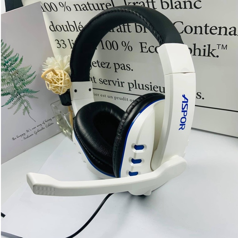 Tặng Jack Cắm Máy Tính  Tai Nghe Chụp Tai Gaming ASPOR A216, Có MIC, Hỗ Trợ PS4/XB1S/XBXS/PC/Laptop/Điện Thoại...