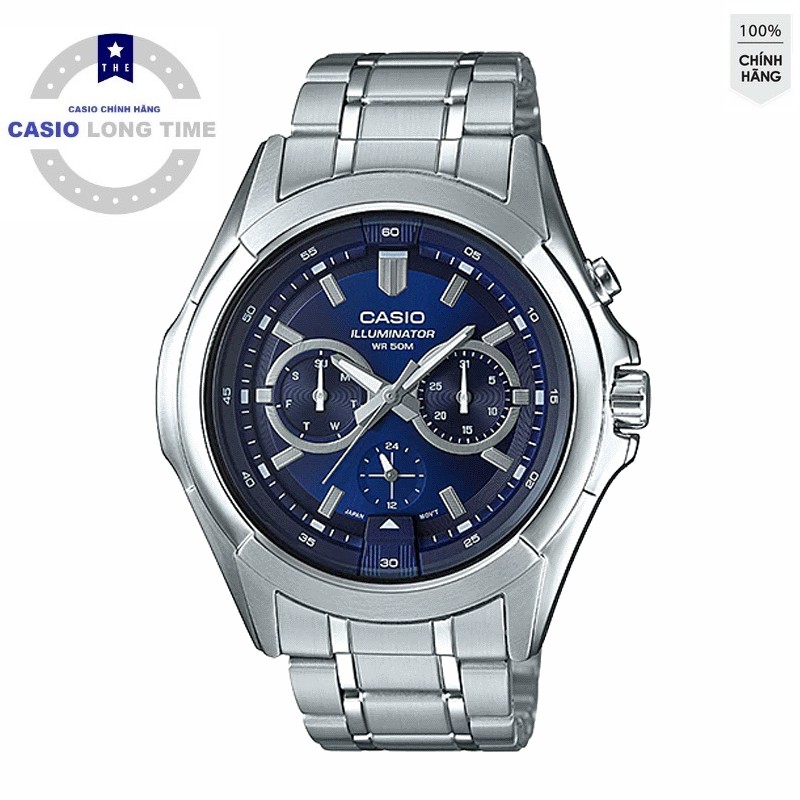Đồng hồ nam dây thép Casio  MTP-E204D