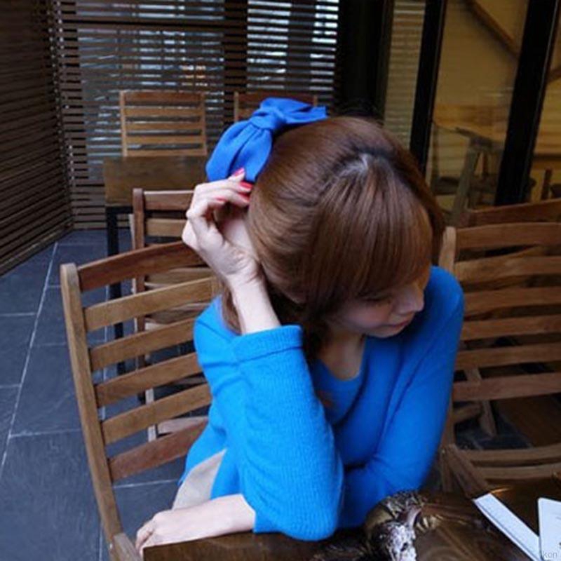 Kẹp tóc đính nơ vải xinh xắn cho nữ
