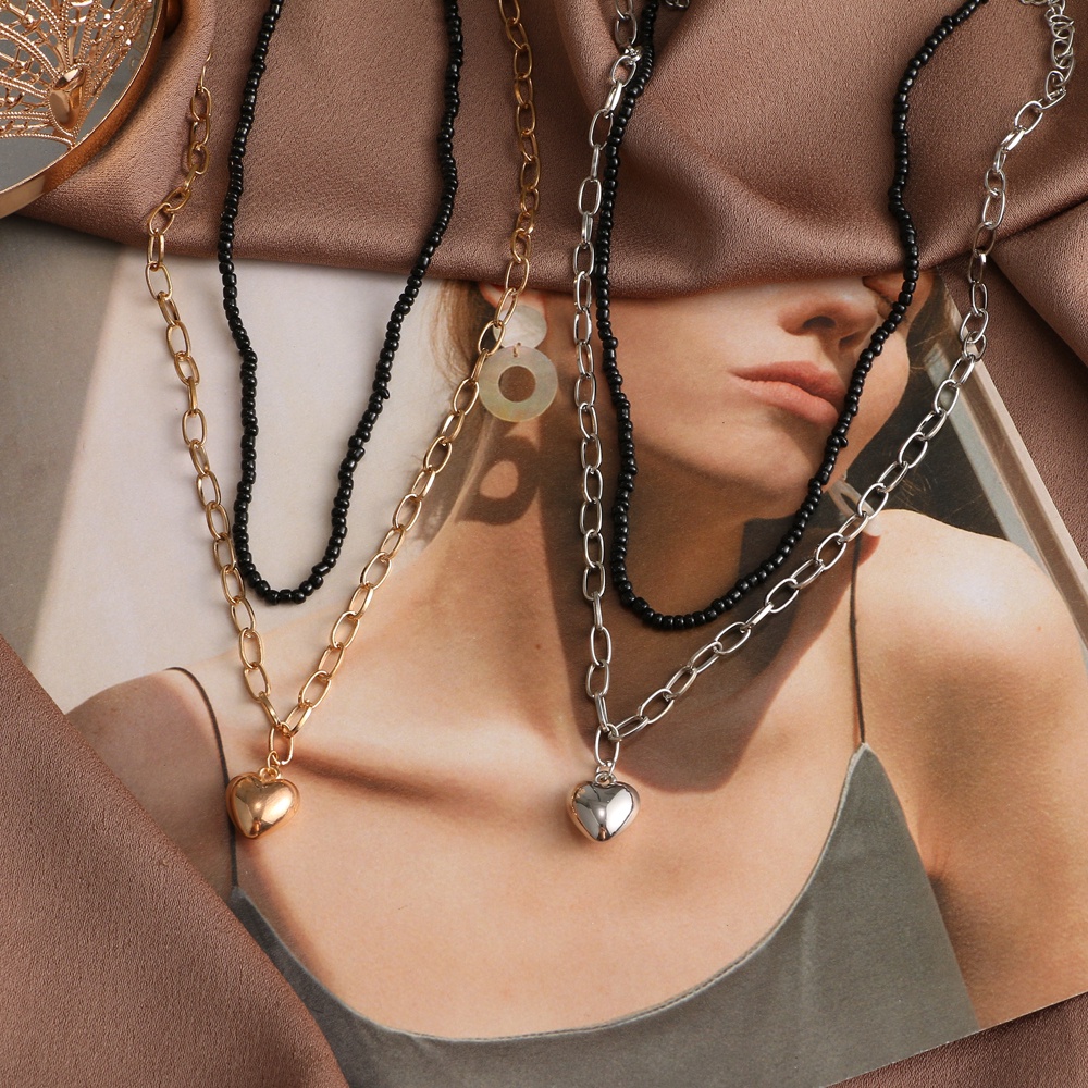 Vòng cổ choker nhiều lớp mặt hình bướm đính ngọc trai kim loại phong cách Hàn Quốc thời trang cho nữ