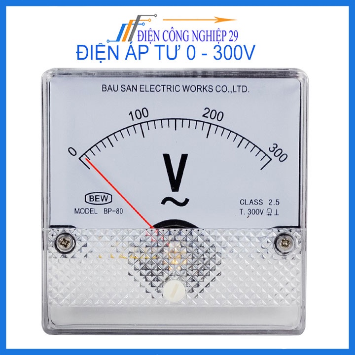 Đồng hồ đo vôn kế xoay chiều BEW 8x8x3.5Cm