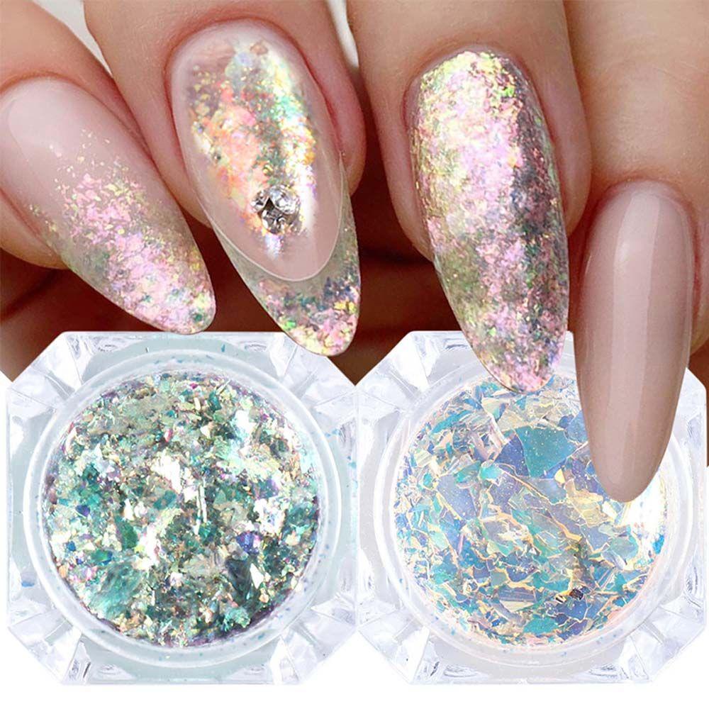 Kim Tuyến Lấp Lánh 3D Nhiều Màu Sắc Trang Trí Móng Tay Nghệ Thuật