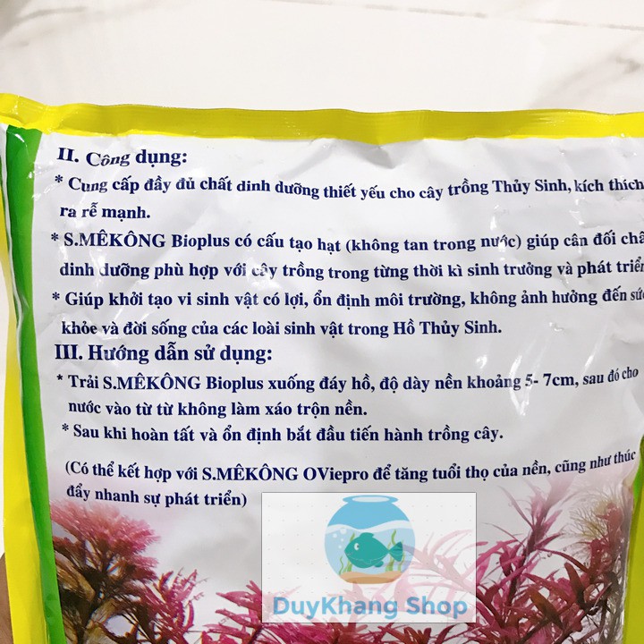 [2KG] Phân Nền, Đất Nền Vi Sinh Hồ Cá Thủy Sinh SMEKONG Thế Hệ Mới, Đã Cải Tiến, Không Dơ Nước, Dễ Sử Dụng